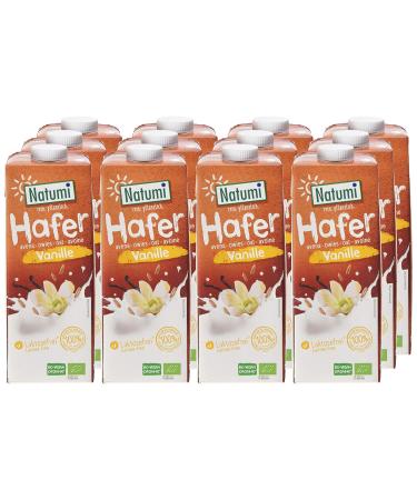 Buy Natumi Unsweetened Organic Oat Drink Vanilla - 1L Pack of 12 | International Shipping Available - Buy Online on GoSupps.com