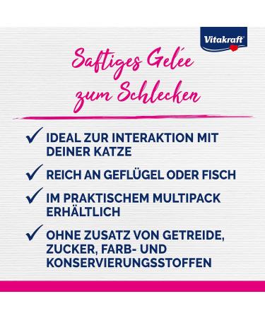 Vitakraft Jelly Lovers Cat Snack with Salmon & Plaice | Bulk Pack (6x15g) - No Added Sugar or Grains - Buy Online on GoSupps.com