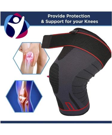 5XL ArthritisHope Strap Knee Compression Sleeve for Knee Pain Relief - Ideal for Running, Weightlifting, Arthritis, Osteoarthritis, Rheumatism, Sports - Men and Women - Pack of 1 - Buy Online on GoSupps.com