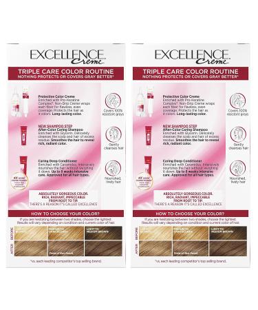L'Oreal Paris Excellence Creme 7BB Dark Beige Blonde Hair Color - Pack of 2 for 100% Gray Coverage - Buy Online on GoSupps.com