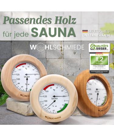 Premium Alder Sauna Thermometer & Hygrometer Set | 2-in-1 Temperature & Humidity Meter | Essential Sauna Accessories - Buy Online on GoSupps.com