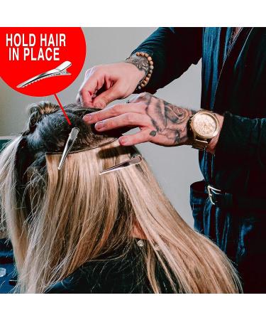 Adorox 100 Piece 2.5 Inch Silver Alligator Hair Clips - Salon Quality Accessories - Buy Online on GoSupps.com