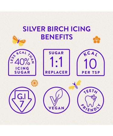 BONRAW Natural Sweetener Silver Birch Xylitol Sugar Free Icing Sugar 500g - Premium Icing Powder for Decoration - Buy Online on GoSupps.com