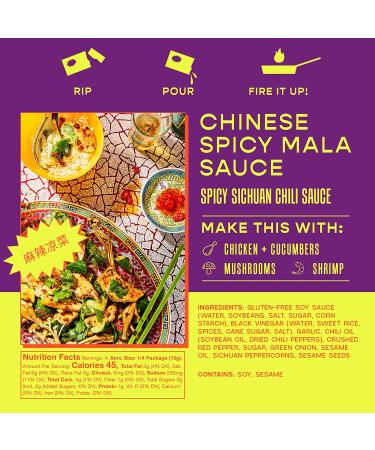 Omsom East Asian Sauce Sampler: Japanese Yuzu Miso, Korean Spicy Bulgogi, Chinese Spicy Mala (6 Packets) - Buy Online on GoSupps.com