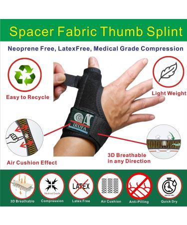 IRUFA TB-OS-32 3D Breathable Spacer Fabric CMC Joint Thumb Stabilizer Splint - Small - Buy Online on GoSupps.com
