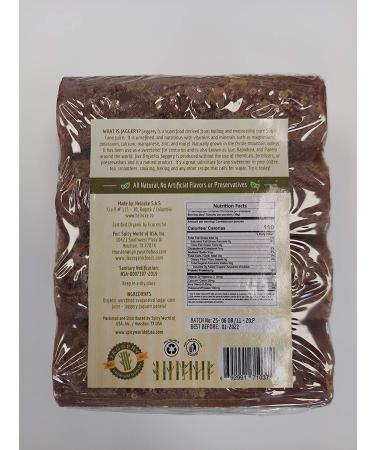 Jiva Organics Organic Jaggery Whole (Gur Panela) 1.1 LB (500g) - Raw Organic Sugarcane Sugar - Buy Online on GoSupps.com