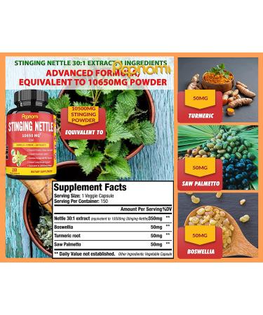 Stinging Nettle Root Extract Capsules 10650MG Equivalent | Prostate Health & Urinary Tract Support | High Potency Complex | 5-Month Supply - Buy Online on GoSupps.com