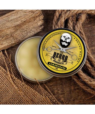 Premium Beard Balm for Men - Leave In Conditioner & Moisturizer with Natural Ingredients for Beard Growth - Lemongrass 30ml - Buy Online on GoSupps.com