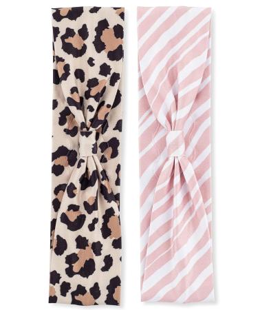 Goody Low Profile Headwraps for Fine Hair - 2 Count Cheetah & Stripe - Pain-Free Stylish Hair Accessories for All - Buy Online on GoSupps.com