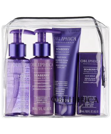 Obliphica Seaberry Travel Kit - Medium to Coarse Hair Care Essentials for On-the-Go - Buy Online on GoSupps.com