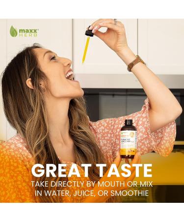 Maxx Herb Liquid Turmeric Curcumin - 4 Oz Bottle (60 Servings) - Joint Health & Digestion Support with Black Pepper BioPerine & Ginger - Max Strength Liposomal Turmeric Supplement - Buy Online on GoSupps.com