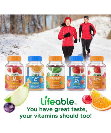 Lifeable Immune Support + B Complex Gummies Bundle - Great Tasting Vitamin Supplement Gluten Free GMO Free Chewable Gummy - Buy Online on GoSupps.com