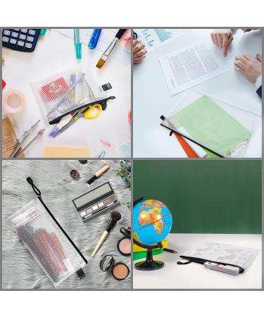 Belle Vous 12-Pack Transparent Mesh Document Bags - Waterproof Zipper Bags for Travel Cosmetics & Storage - Multi-Purpose Organizer - Buy Online on GoSupps.com