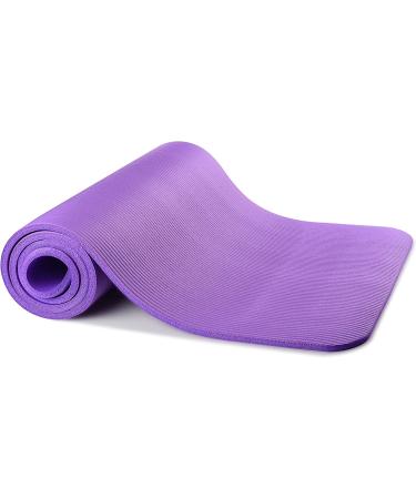 BalanceFrom 1/2-Inch Extra Thick High Density Anti-Tear Yoga Mat - Purple Mat Only - Buy Online on GoSupps.com