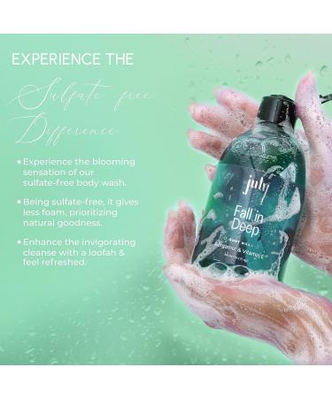 July Fall Deep Body Wash 300ml | Moisturizing Bergamot & Vitamin E | Exfoliating Shower Gel for Men & Women | Long Lasting Fragrance | International Shipping - Buy Online on GoSupps.com
