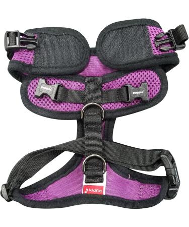 Puppia Ritefit Dog Harness for Small to Medium Dogs - Adjustable Soft and Multi-Functional - Anti-Tanning Crockery | Violet - Shop Now! - Buy Online on GoSupps.com