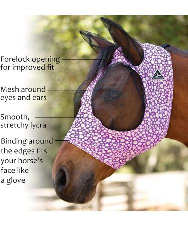 Professionals Choice Comfort-Fit Fly Mask for Horses - Daisy Patterns | Maximum Protection & Comfort (Large) - Buy Online on GoSupps.com