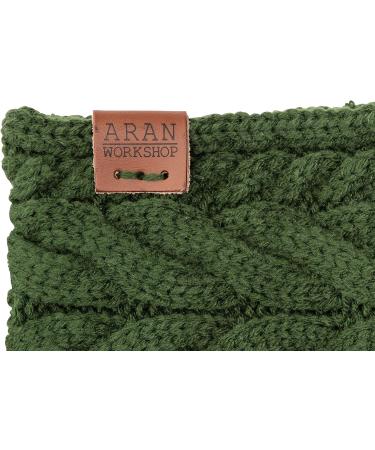 Aran Workshop Buttoned Knitted Style Cable Headband (Green) - Buy Online on GoSupps.com
