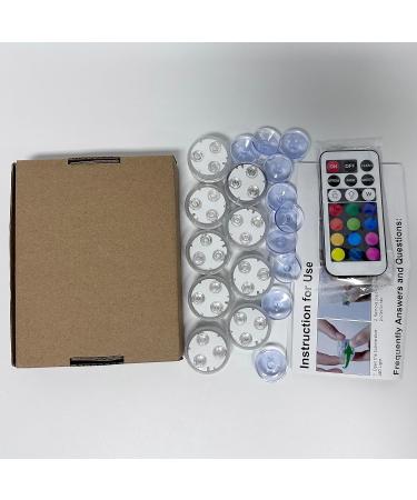 Daphomeu Mini Underwater LED Lights - Waterproof RGB Lights for Aquarium Pool Garden Wedding & Christmas Decor with Remote Control - Buy Online on GoSupps.com