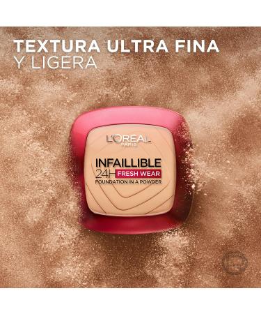 L'Or al Paris Infallible 24H Fresh Wear Foundation in a Powder Full-coverage Longwear Weightless Smooth Finish Water-proof and Transfer-proof 130 True Beige 130 True Beige 9 g (Pack of 1) - Buy Online on GoSupps.com