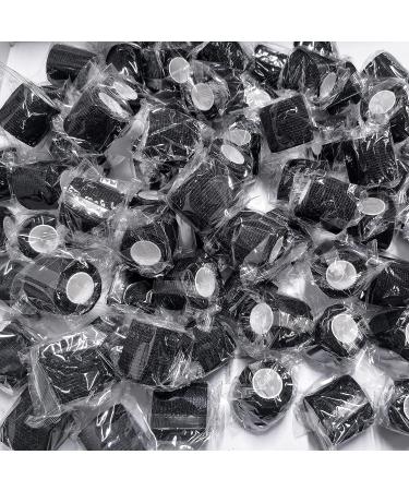 BQTQ 60 Rolls Self Adhesive Bandage Wrap 2 Inch - Self Adherent Wrap for Wrist, Ankle Swelling & Sprains - Black Color Stretch Bandage Tape - Buy Online on GoSupps.com