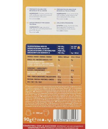CAFF BORBONE LEMON TEA - 10 NESPRESSO COMPATIBLE CAPSULES 9g - Buy Online on GoSupps.com