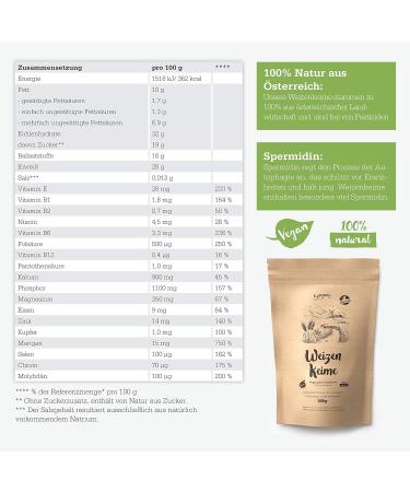  Senger's Senger's 0.5 kg of fresh raw vegan wheat germ rich in natural proteins from Austria Superfood (0.5 kg) - Buy Online on GoSupps.com