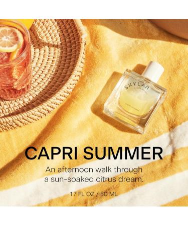 Skylar Capri Summer Eau de Parfum - Hypoallergenic & Clean Perfume for Women & Men Vegan & Safe for Sensitive Skin - Fruity Citrus Perfume Bergamot Neroli & Blood Orange - 50mL /1.7 Fl oz - Buy Online on GoSupps.com