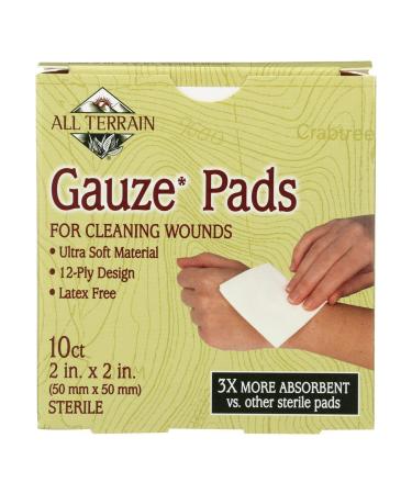 All Terrain Gauze Pads Latex Free - 10 Pads