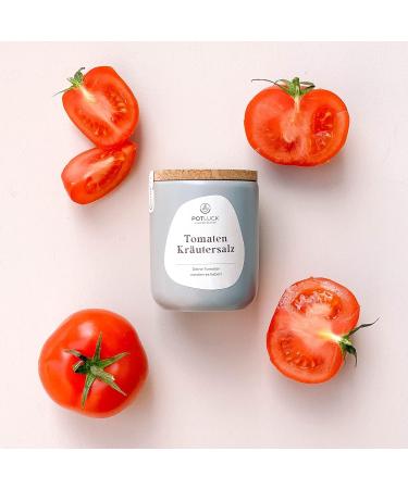 POTLUCK Tomato Herb Salt - Vegan & Gluten-Free Spice Mix in Ceramic Pot | 100g Natural Ingredients - Buy Online on GoSupps.com