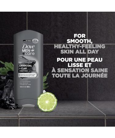 Dove Purifying Charcoal + Clay Body and Face Wash for Men 13.5 oz | 24-Hour Nourishing Micromoisture | International Shipping - Buy Online on GoSupps.com