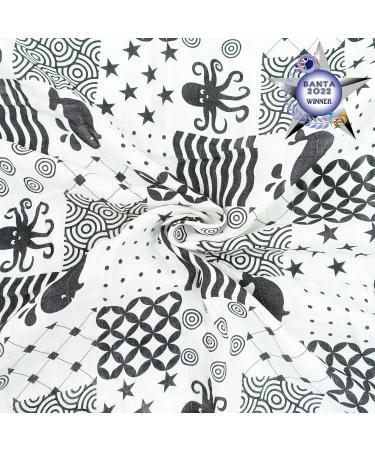 Sensory Muslin Squares in Black and White | Visual Stimulation and Sensory Play | Bamboo/Organic Cotton Mix | 70x70cm - Buy Online on GoSupps.com