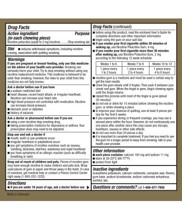 GoodSense Nicotine Gum 2mg - Original Flavor, 110 Count Stop Smoking Aid - Buy Online on GoSupps.com