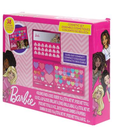 Townley Girl Barbie Beauty Compact Set - 28 Eye Shadows, 6 Lip Gloss, 4 Blushes | Makeup Kit for Kids Girls 6+ | Ideal for Parties, Sleepovers, Makeovers - Buy Online on GoSupps.com