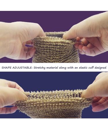 Bleu Bath 2-Pack Natural Exfoliating Hemp Shower Gloves - Machine Washable Body Scrubber for Rougher Skin - Buy Online on GoSupps.com