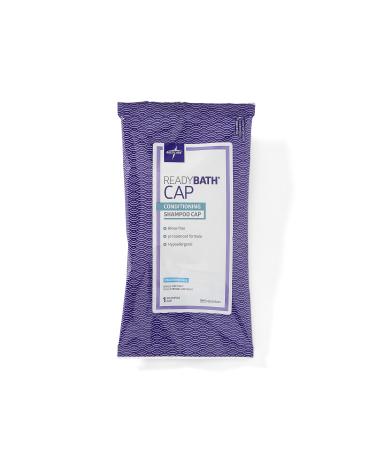 Medline ReadyBath Unscented Rinse-Free Shampoo Cap with Conditioner 30 Count