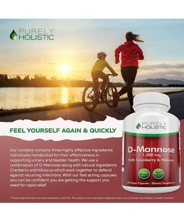 Mannose 1300mg 3-in-1 Formula Capsules with Cranberry & Hibiscus | 240 Vegan Capsules | Urinary Tract & Bladder Health Support for Men & Women - Buy Online on GoSupps.com