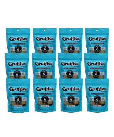 Gruffies Peanut Butter Skin & Coat Dog Treats 170g Natural Ingredients Made in The USA Effective for Sensitive Skin Allergies Supports Shiny Coat and Great for Dog Training