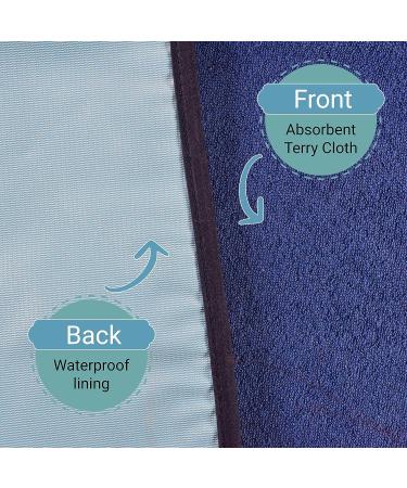 2 Pack Adult Bibs - Reusable Washable Cotton Terry Cloth Aprons for Elderly, Seniors, Disabled | Practical Clothing Protectors - Buy Online on GoSupps.com