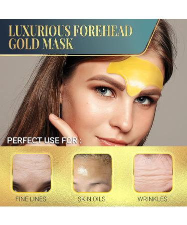 24K Gold Forehead Patches - 20 Collagen & Hyaluronic Acid Pads for Wrinkle Reduction - Buy Online on GoSupps.com