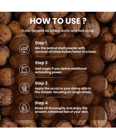 Buy H&C 100% Natural Walnut Shell Powder 227g - Perfect for Scrubs & Skincare | International Shipping Available - Buy Online on GoSupps.com