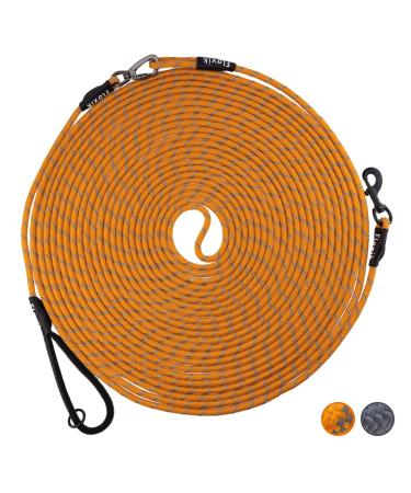 Floxic tow lines for dogs |5m 10m 15m 20m orange |Reflecting Touline with removable hand loop |Also ideal as training lines for puppies - Buy Online on GoSupps.com