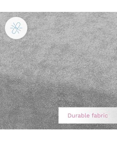 Grey Baby Changing Mat Terry Cover | 70x50 cm Nappy Changer with Raised Edges - Buy Online on GoSupps.com