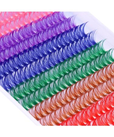 Colored Lash Clusters - DIY Volume Extensions | DD Curl 15MM | Wiwoseo - Buy Online on GoSupps.com