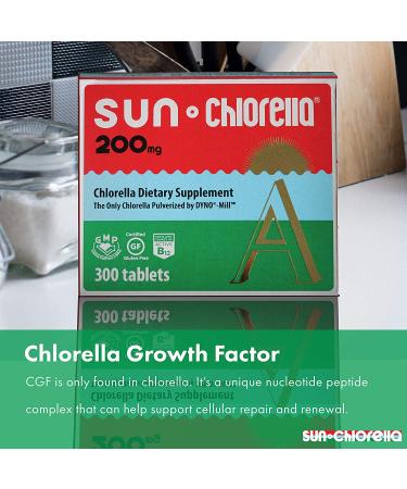 SUN CHLORELLA - Chlorella Supplement  Vitamin-Enriched and Vegan-Friendly Tablets (200 Mg - 300 ct) - Buy Online on GoSupps.com