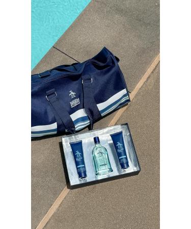 Original Penguin Blue Label Gift Set: 3.4 fl oz Eau de Toilette 3 oz Shower Gel 3 oz Aftershave Balm - bergamot grapefruit aquatic clary sage cypress mango musk patchouli driftwood - Buy Online on GoSupps.com