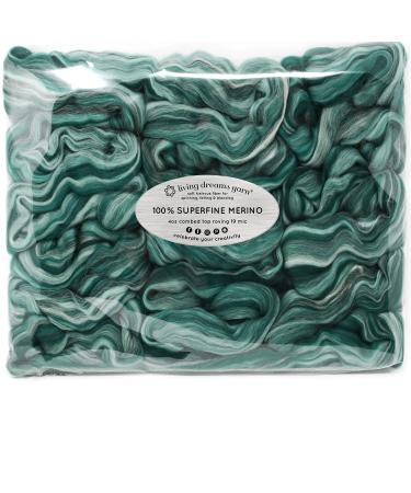 Winner's Circle Superfine Merino Fiber for Spinning & Felting. Super Soft Combed top roving in Stunning Color Blends  Loch Ness