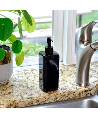 Youngever 5 Pack 16oz Square Plastic Pump Bottles - Refillable Dispensers for Lotions, Shampoos - Black - Buy Online on GoSupps.com