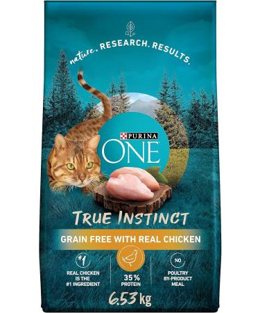 Purina ONE True Instinct Grain Free Dry Cat Food High Protein Chicken - 6.53 kg Bag & True Instinct Grain Free Dry Cat Food High Protein Ocean Whitefish - 1.45 kg Bag - Buy Online on GoSupps.com