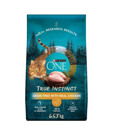 Purina ONE True Instinct Grain Free Dry Cat Food High Protein Chicken - 6.53 kg Bag 6.53 kg (Pack of 1)